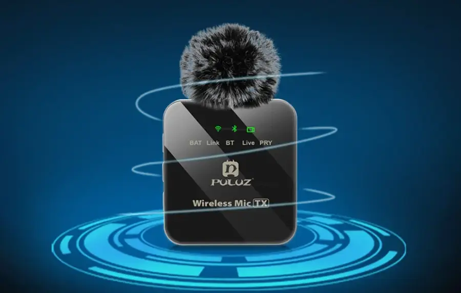 System mikrofonów bezprzewodowych Puluz Wireless Lavalier Microfone (2 TX + 1 RX)